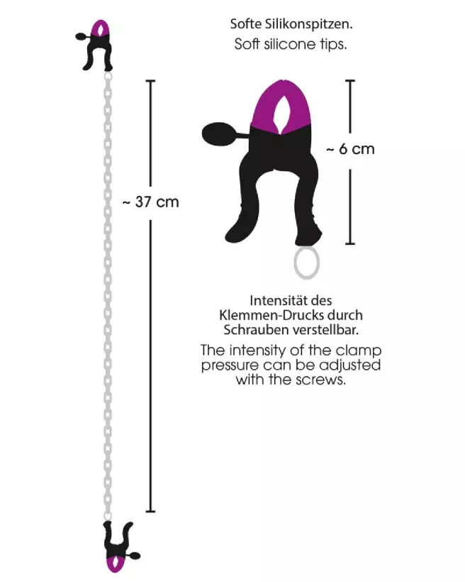 Pinces à tétons en silicone Bad Kitty pour stimulation clitoridienne et des tétons-5