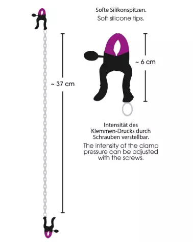 Pinces à tétons en silicone Bad Kitty pour stimulation clitoridienne et des tétons-5