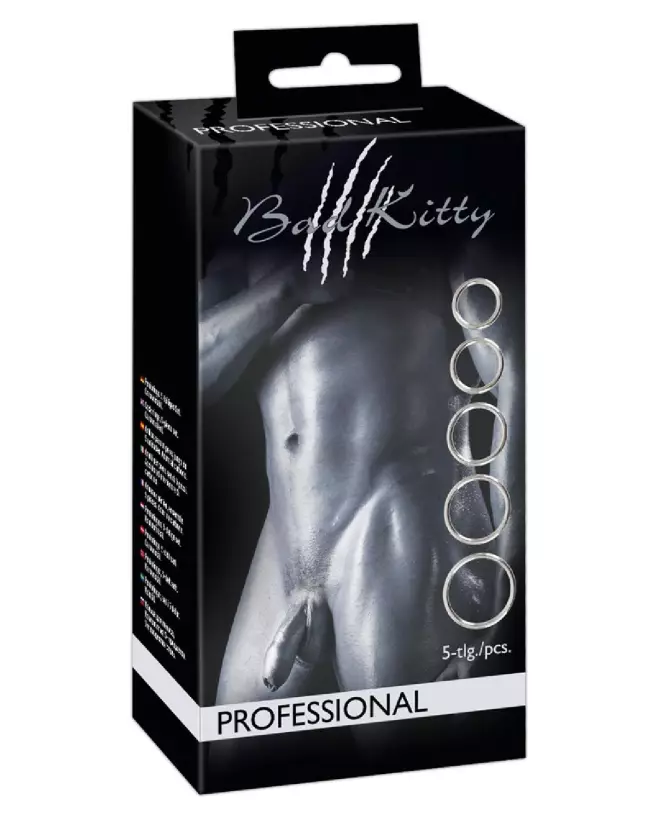 Set de 5 Anneaux Métalliques Bad Kitty pour amélioration de la performance-1