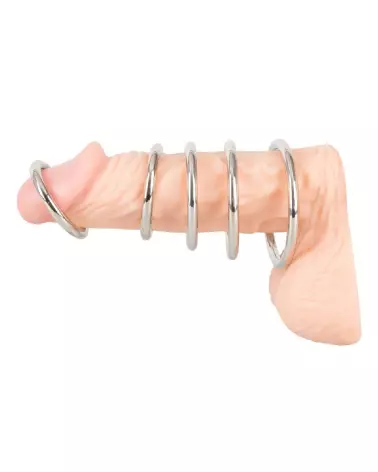 Set de 5 Anneaux Métalliques Bad Kitty pour amélioration de la performance-5