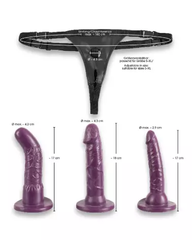 Image du Bad Kitty Strap-on Purple, gode ceinture de haute qualité pour couples-6