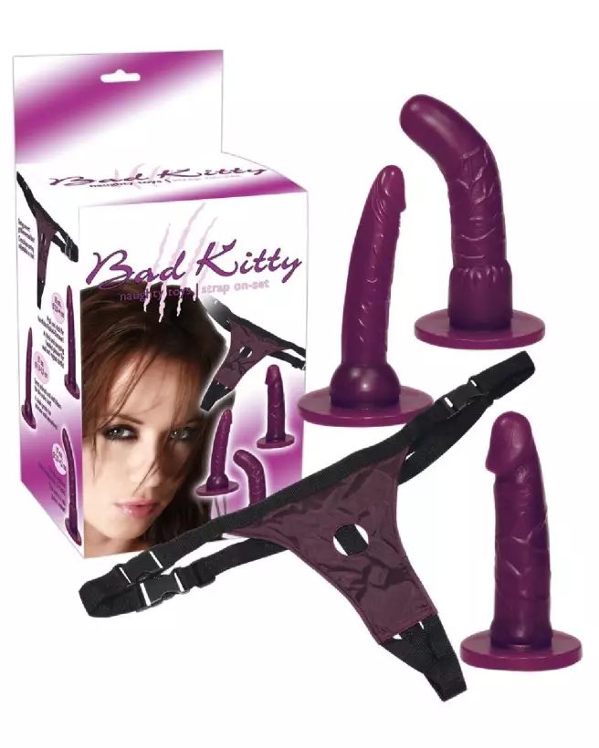 Image du Bad Kitty Strap-on Purple, gode ceinture de haute qualité pour couples-7