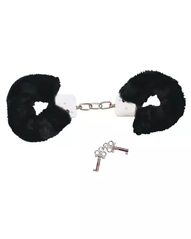 Menottes noires Bad Kitty pour jeux de contrainte sécurisés-3