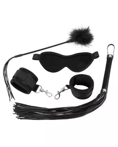 Fetish Kit Velvet Black par Bad Kitty - Attaches Érotiques en Velours-2