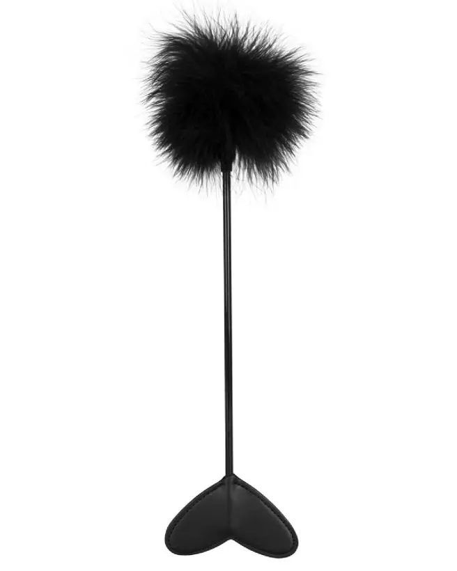 Image du Feather Wand Black par Bad Kitty, plumeau coquin pour jeux sensuels-1
