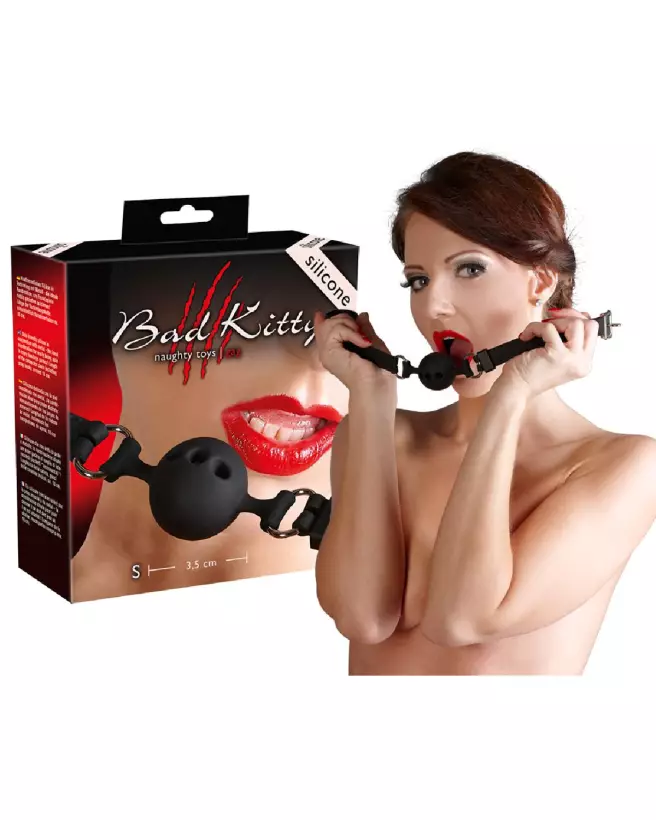 Baillon Gag en Silicone Bad Kitty pour jeux de soumission-5