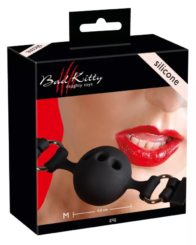 Baillon Silicone Medium Bad Kitty pour jeux de soumission et BDSM-1