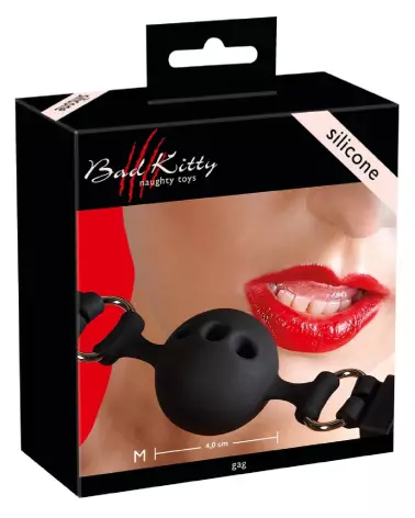 Baillon Silicone Medium Bad Kitty pour jeux de soumission et BDSM-1