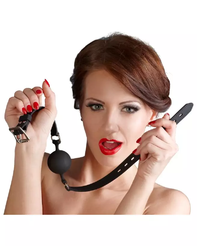 Baillon Silicone Medium Bad Kitty pour jeux de soumission et BDSM-7