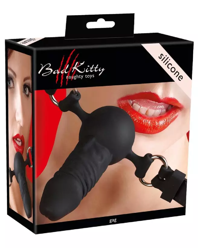 Image du Gag Silicone Bad Kitty pour BDSM, baillon en silicone confortable et sécurisé-1