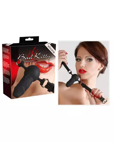 Image du Gag Silicone Bad Kitty pour BDSM, baillon en silicone confortable et sécurisé-4