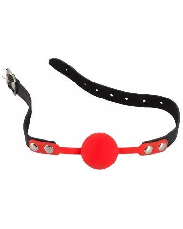 Baillon rouge en silicone Bad Kitty pour jeux BDSM-3