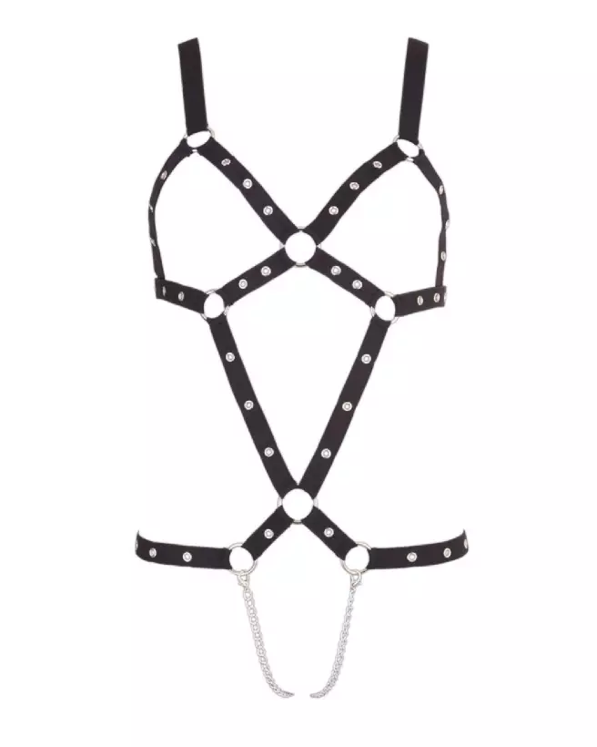 Harnais BK Strap Body S-L Bad Kitty ajustable élégant-4