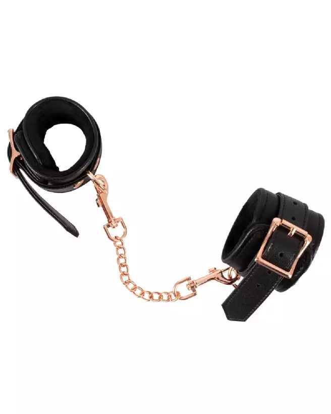 Menottes Bad Kitty Cuffs noires confortables et ajustables pour jeux érotiques-2