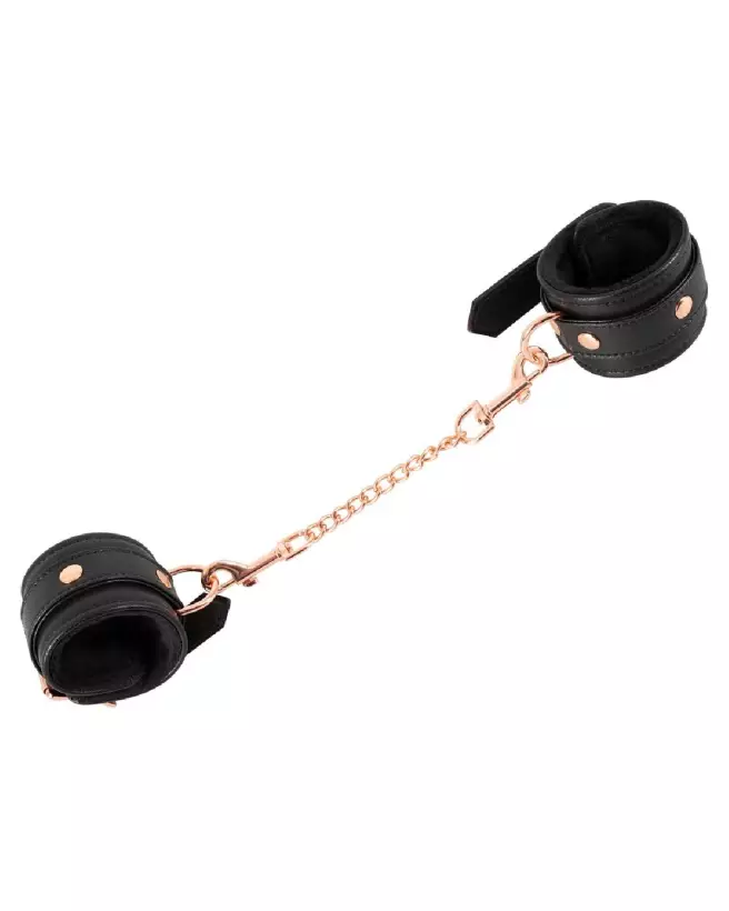 Menottes Bad Kitty Cuffs noires confortables et ajustables pour jeux érotiques-3