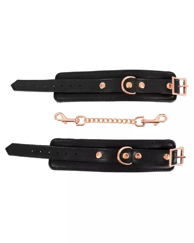 Menottes Bad Kitty Cuffs noires confortables et ajustables pour jeux érotiques-6
