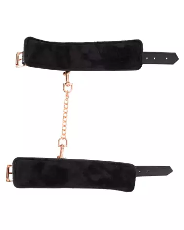 Menottes Bad Kitty Cuffs noires confortables et ajustables pour jeux érotiques-7