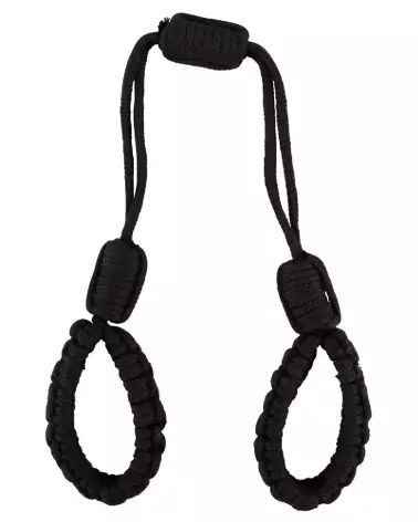 Photo des menottes Bad Kitty Handcuffs 2 en coton pour bondage, style Shibari, ajustement facile-3