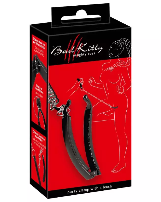 Image de la pince clitoris BK avec laisse par Bad Kitty pour stimulation-1