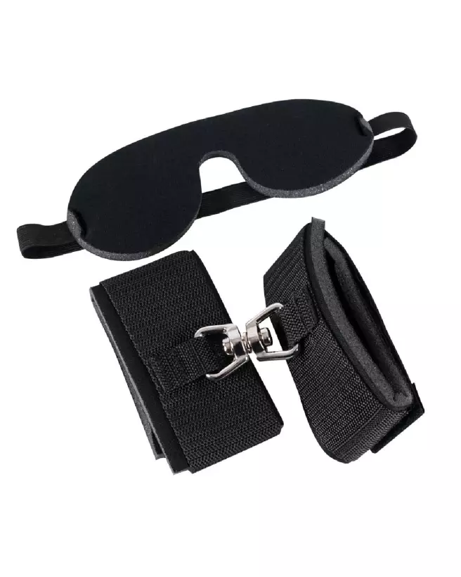 Menottes Bad Kitty Blindfold pour jeux érotiques et domination douce-2