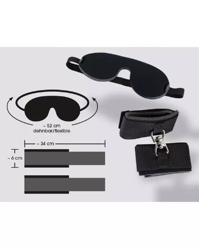 Menottes Bad Kitty Blindfold pour jeux érotiques et domination douce-6
