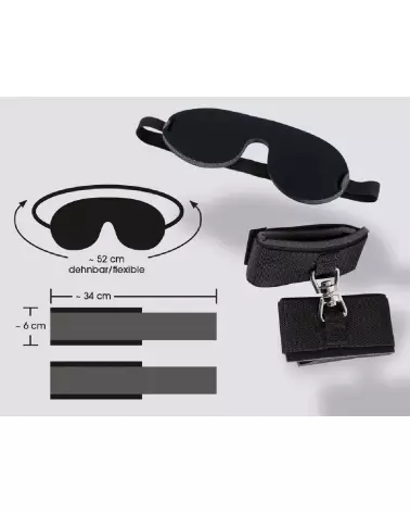 Menottes Bad Kitty Blindfold pour jeux érotiques et domination douce-6