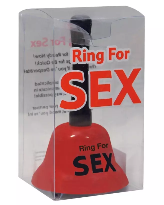 Cloche Ring for Sex rouge par Fun Times, cadeau humoristique pour adultes-1