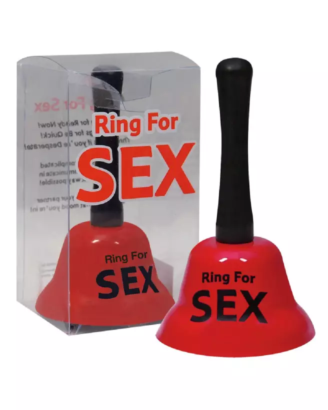 Cloche Ring for Sex rouge par Fun Times, cadeau humoristique pour adultes-4