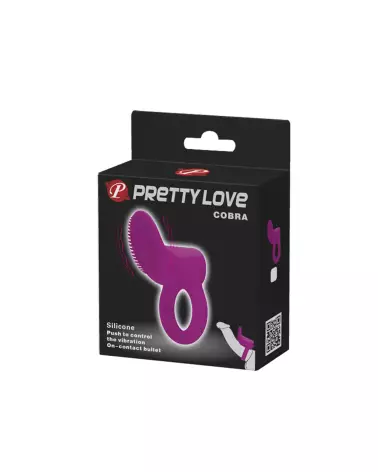 Cockring vibrant Pretty Love Cobra Rose pour endurance et plaisir-2