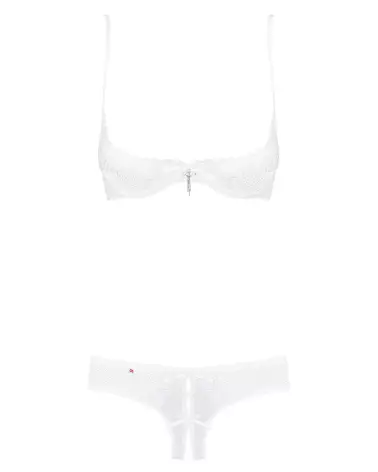 Ensemble Alabastra 2 pcs Blanc Obsessive en lingerie fine élégante-5