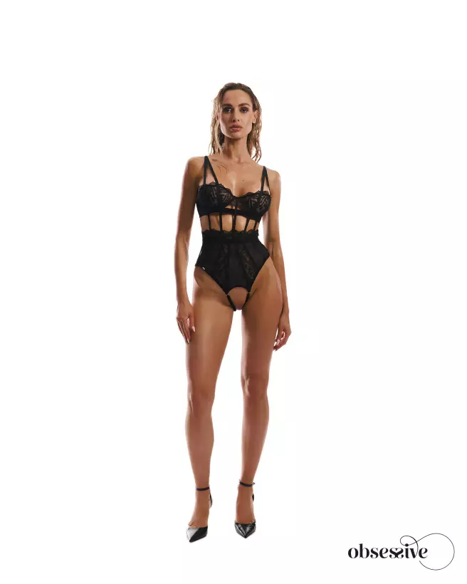 Body Hersis Noir Obsessive en dentelle élégante-8