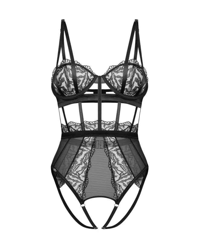 Body Hersis Noir Obsessive en dentelle élégante-12