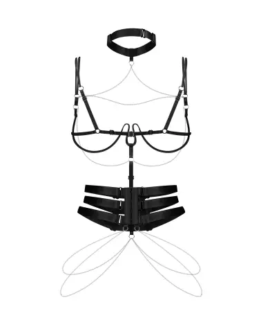 Harnais Noir Premisis Premium d'Obsessive en Guêpière Corset et Serre-Taille-8