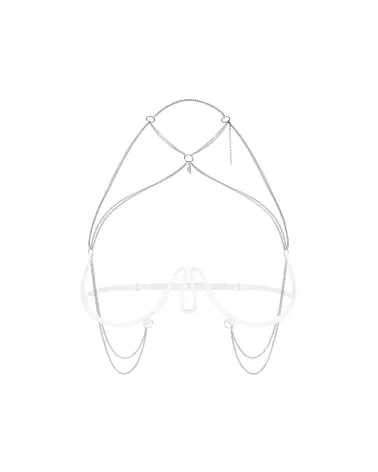Harnais soutien-gorge blanc PREMIUM Lustique de Obsessive-8