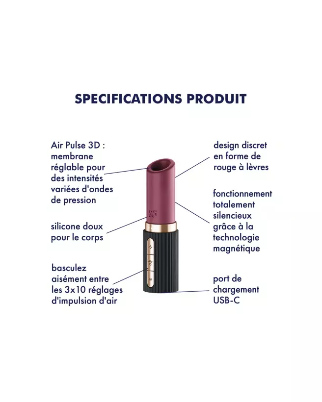 Image du Satisfyer Pro 2 Kiss, stimulateur clitoridien innovant et discret-3