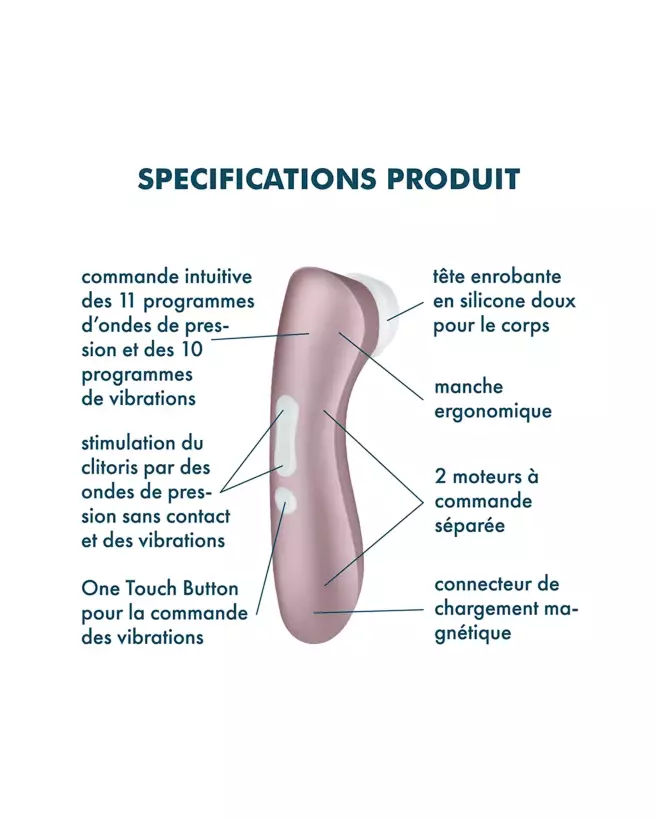 Image du Satisfyer Pro 2+ Parme, stimulateur clitoridien avancé-3