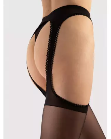 Bas jarretelles noir Fiore 20 DEN élégants et séduisants-4