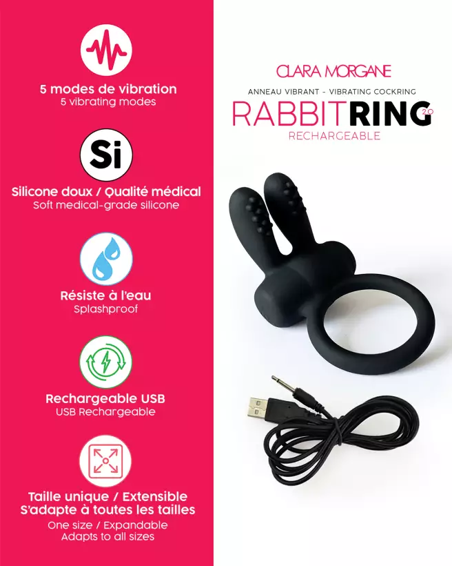 Rabbit Ring Rechargeable Clara Morgane - image 8
