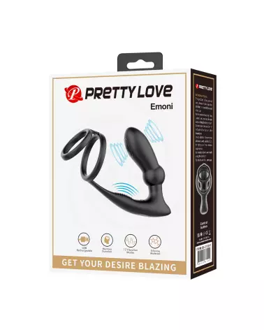 Image du Pretty Love Emoni, cockring vibrant pour endurance et plaisir.-2