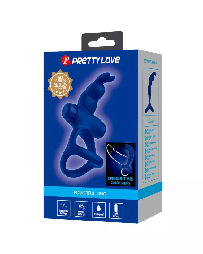 Image du cockring vibrant PRETTY LOVE LUCHITO, accessoire intime ajustable pour couples-2