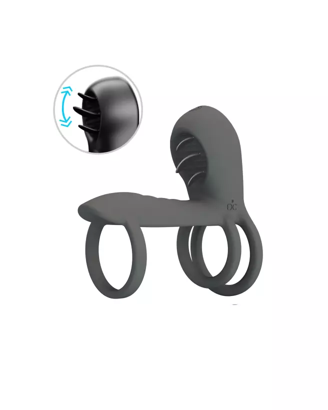 Image de l'anneau vibrant Pretty Love Jammy, stimulateur érotique en silicone pour couples-1