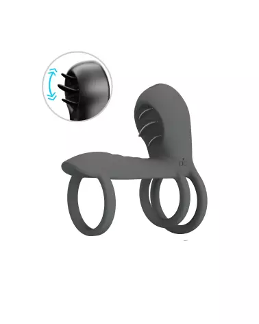 Image de l'anneau vibrant Pretty Love Jammy, stimulateur érotique en silicone pour couples-1