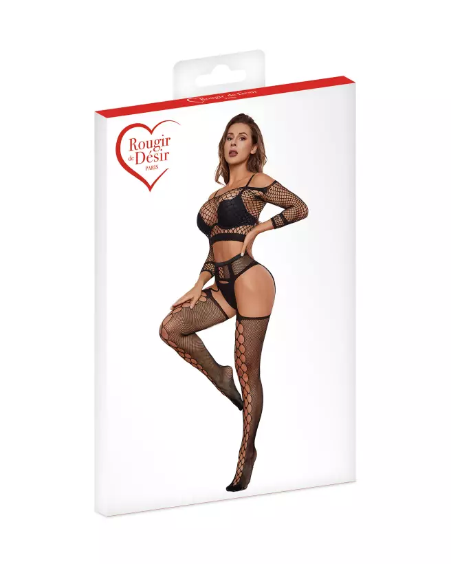 Top et Collant Noir T04 de Rougir de Désir en Taille Unique-3