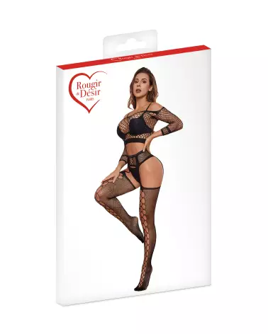 Top et Collant Noir T04 de Rougir de Désir en Taille Unique-3