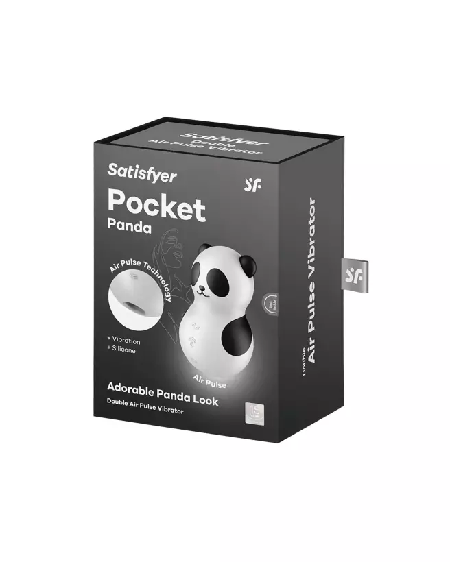 Image du Satisfyer Pocket Panda Blanc, stimulateur clitoridien compact et ergonomique-2