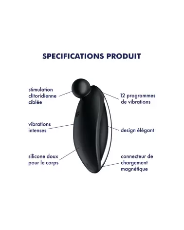 Image du Satisfyer Spot On Noir, vibromasseur élégant et performant-3
