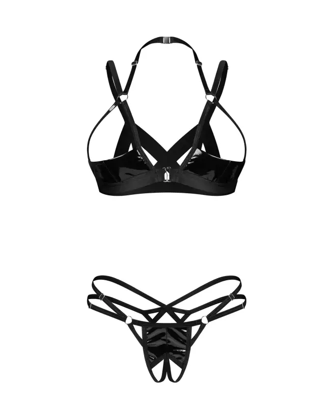 Obsessive Keira Lise ensemble lingerie noire ouverte-3