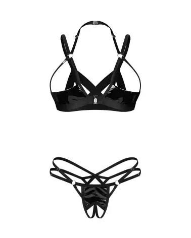 Obsessive Keira Lise ensemble lingerie noire ouverte-3