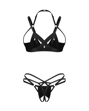 Obsessive Keira Lise ensemble lingerie noire ouverte-4