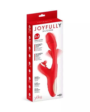 Image du YOBA Joyfully Rouge, rabbit vibrant de luxe pour plaisir intense-2